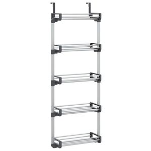 vidaXL Dverov&yacute; organiz&eacute;r s 5 policami 52x20x135 cm hlin&iacute;k