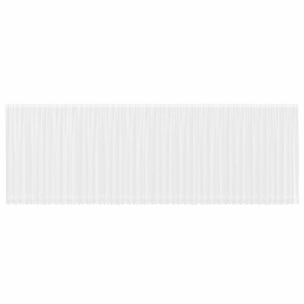vidaXL Čipkov&aacute; z&aacute;clona so z&aacute;clonami Biela 240 x 1200 cm Polyester