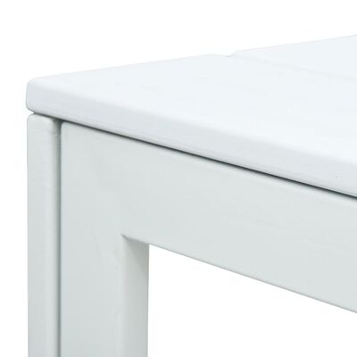 vidaXL Konferenčný stolík, biely 78x78x74 cm, HDPE, drevený vzhľad