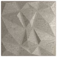 vidaXL Nástenné panely 24 ks, betónovo sivé 50x50 cm, XPS 6 m² diamant