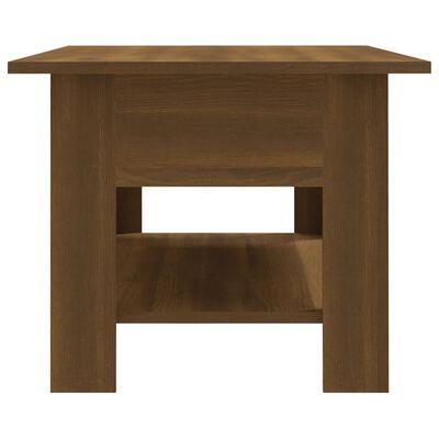 vidaXL Konferenčný stolík hnedý dub 102x55x43 cm drevotrieska
