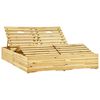 vidaXL Dvojité ležadlo s podložkami impregnované borovicové drevo