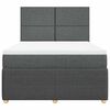 vidaXL Boxspring posteľ s matracom tmavosiv&aacute; 160x200 cm l&aacute;tka