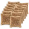 vidaXL Poťah na podložku 12 pcs HEERLEN Sivohned&aacute; 50 x 50 cm PV fleece