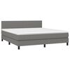 vidaXL Boxspring posteľ s matracom tmavosiv&aacute; 180x200 cm l&aacute;tka