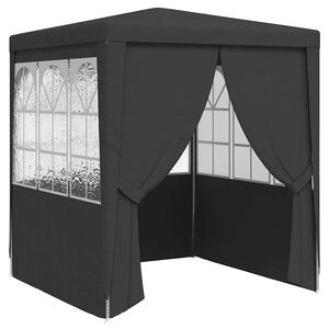 vidaXL Profesion&aacute;lny p&aacute;rty stan+bočn&eacute; steny 2x2 m, antracitov&yacute; 90 g/m&sup2;