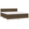 vidaXL Boxspring posteľ s matracom tmavohned&aacute; 180x200 cm l&aacute;tka