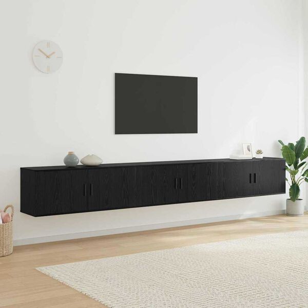 vidaXL N&aacute;stenn&yacute; TV kabinetov&yacute; set 3 pcs Čierny dub 100 x 34,5 x 40 cm