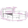 vidaXL Posteľ s knižnicou bez matraca biela 135x190cm borovicový masív