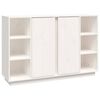 vidaXL Komoda biela 120x35x80 cm borovicov&yacute; mas&iacute;v