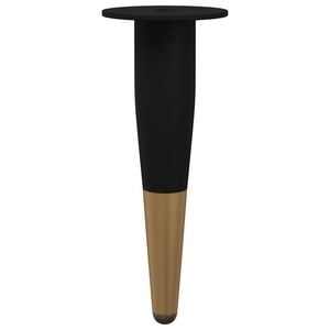 vidaXL Nohy n&aacute;bytku 2 ks Čierna a zlat&aacute; &Oslash; 40 x 98 mm Železo