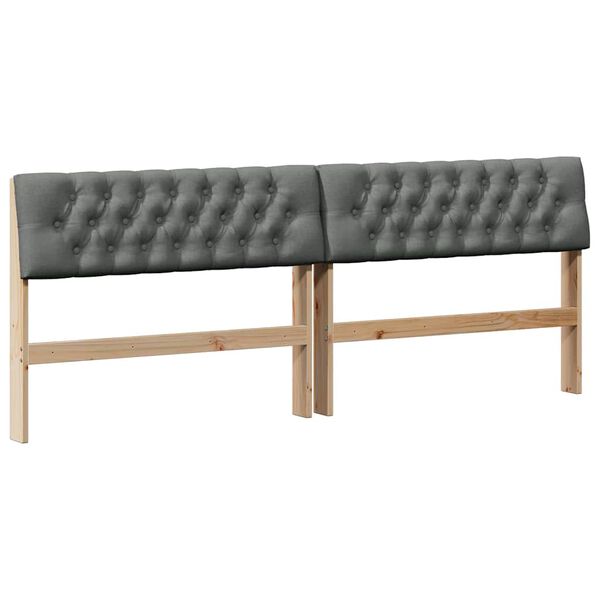 vidaXL Čal&uacute;nen&eacute; čelo postele Tmavo &scaron;ed&aacute; 200 cm