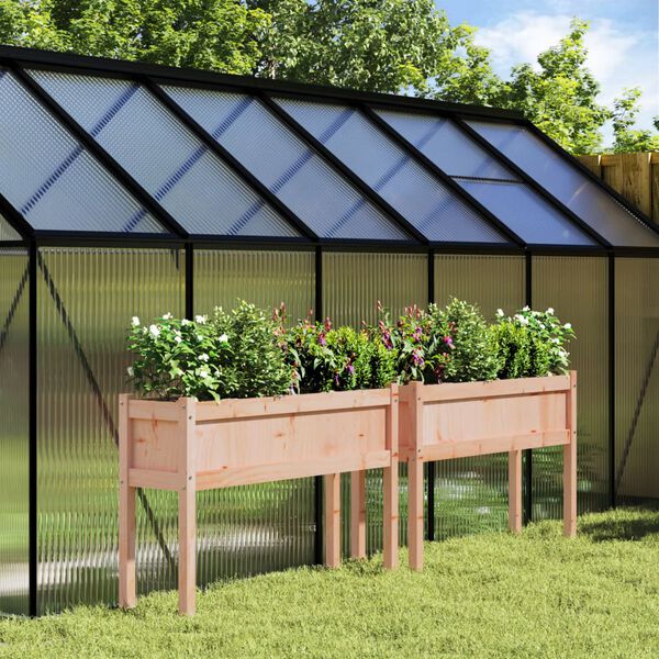 vidaXL Záhradné kvetináče s nohami 2 ks masívny douglas