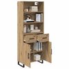 vidaXL Highboard Remeseln&yacute; dub 69,5 x 34 x 180 cm Kompozitn&eacute; drevo