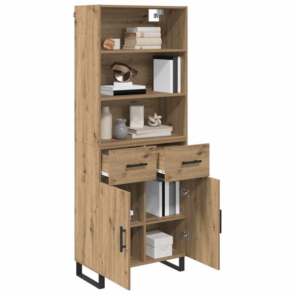 vidaXL Highboard Remeseln&yacute; dub 69,5 x 34 x 180 cm Kompozitn&eacute; drevo