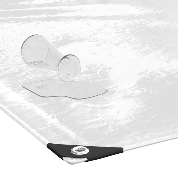 vidaXL Priehľadná plachta s okami 3x5 m PVC