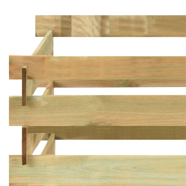 vidaXL Latkový záhradný kompostér 100x100x80 cm impregnovaná borovica
