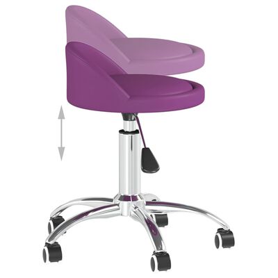 vidaXL Masážna stolička fialová umelá koža