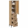 vidaXL Highboard Remeseln&yacute; dub 34,5 x 34 x 180 cm Kompozitn&eacute; drevo