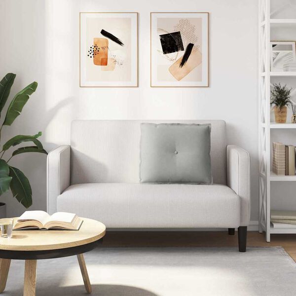 vidaXL Podu&scaron;ka na chrb&aacute;t Svetlosiv&aacute; 60 x 50 cm Mikrovl&aacute;kno