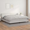 vidaXL Boxspring posteľ s matracom biela 200x200 cm umelá koža