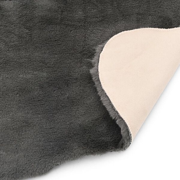 vidaXL Koberec 65x95 cm tmavosivý umelá králičia kožušina