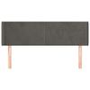 vidaXL Čelo postele so záhybmi tmavosivé 147x16x78/88 cm zamat