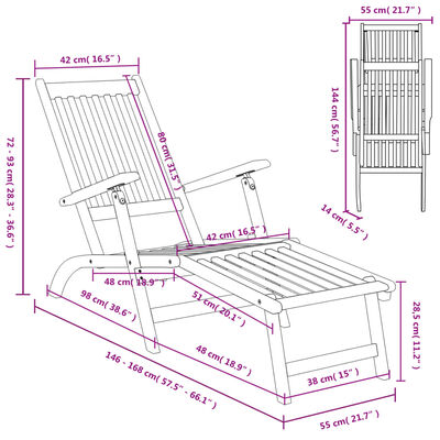 vidaXL Vonkajšie kreslá na terasu+opierky nôh a stolík, akáciový masív