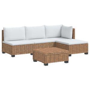 vidaXL 5 ks Ratanov&aacute; lounge s&uacute;prava s vank&uacute;&scaron;mi GENDT Pr&iacute;rodn&yacute; ratan