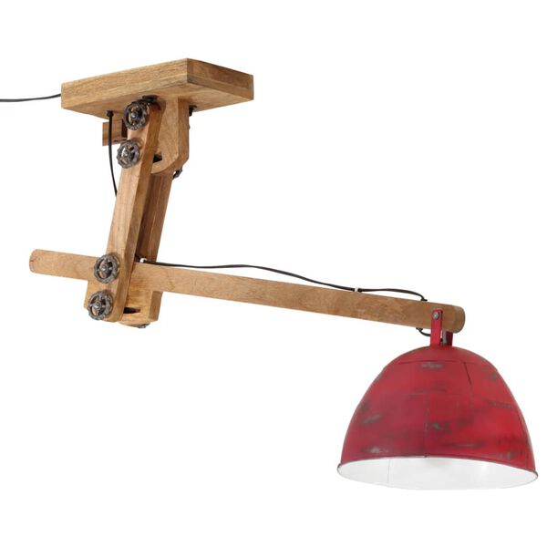 vidaXL Závesná lampa 25 W šmuhovaná červená 105x30x65-108cm E27