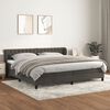 vidaXL Posteľn&yacute; r&aacute;m boxspring s matracom tmavosiv&yacute; 200x200 cm zamat