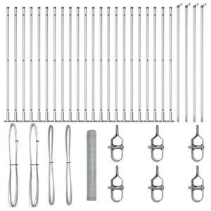 vidaXL Stĺp na plot. Strieborn&aacute;