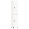 vidaXL Vysoká skrinka biela 34,5x34x180 cm spracované drevo