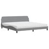 vidaXL Posteľ s matracom Dover bledosiv&aacute; 200x200 cm l&aacute;tka