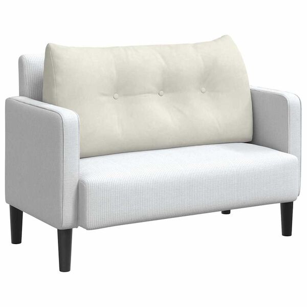 vidaXL Podu&scaron;ka na chrb&aacute;t Kr&eacute;mov&aacute; 100 x 24 x 50 cm Zamat