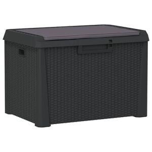 vidaXL Z&aacute;hradn&yacute; &uacute;ložn&yacute; box s podsed&aacute;kom antracitov&yacute; 125 l PP