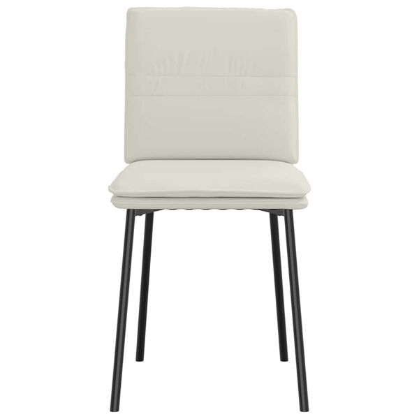 vidaXL Jedálenské stoličky 2 ks krémové zamatové