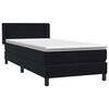 vidaXL Posteľn&yacute; r&aacute;m boxspring s matracom čierny 80x210 cm zamat