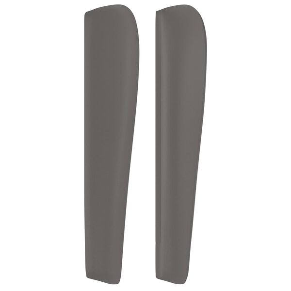 vidaXL Čelo postele so z&aacute;hybmi siv&eacute; 103x23x118/128 cm umel&aacute; koža