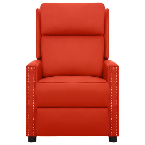 vidaXL Elektrické masážne kreslo červené umelá koža