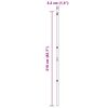 vidaXL Plotové stĺpy 7 pcs Sivá Ø32mm 210 cm Pozinkovaná oceľ