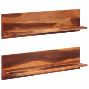 vidaXL N&aacute;stenn&eacute; police 2 ks 112x20x26 cm mas&iacute;vna ak&aacute;cia