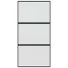 vidaXL Posuvn&eacute; dvere čierne 102,5x205 cm tvrden&eacute; sklo a hlin&iacute;k