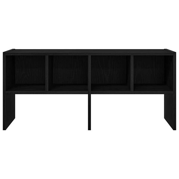 vidaXL Regál na topánky stohovateľné čierny dub 89,5x30x40 cm