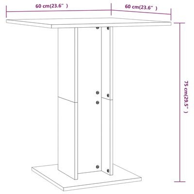 vidaXL Bistro stolík, čierny 60x60x75 cm, kompozitné drevo