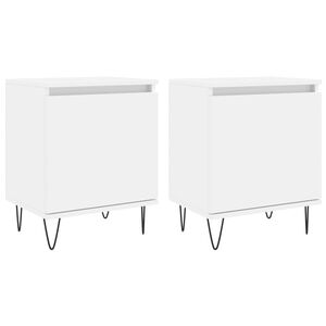 vidaXL Nočn&eacute; skrinky 2 ks biele 40x30x50 cm kompozitn&eacute; drevo