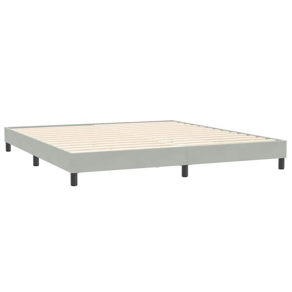 vidaXL Box Spring Posteľ bez matraca Svetlosiv&aacute; 200x210 cm Zamat