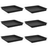 vidaXL &Scaron;tvorcov&yacute; kvetinov&yacute; podnos 6 ks Čierna 18 x 18 x 2 cm Plast