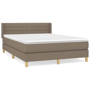 vidaXL Boxspring posteľ s matracom sivohned&yacute; 140x190 cm l&aacute;tka