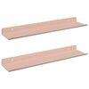 vidaXL Z&aacute;vesn&aacute; polica 2 ks Ružov&aacute; 40 x 8,5 x 2,5 cm Oceľ